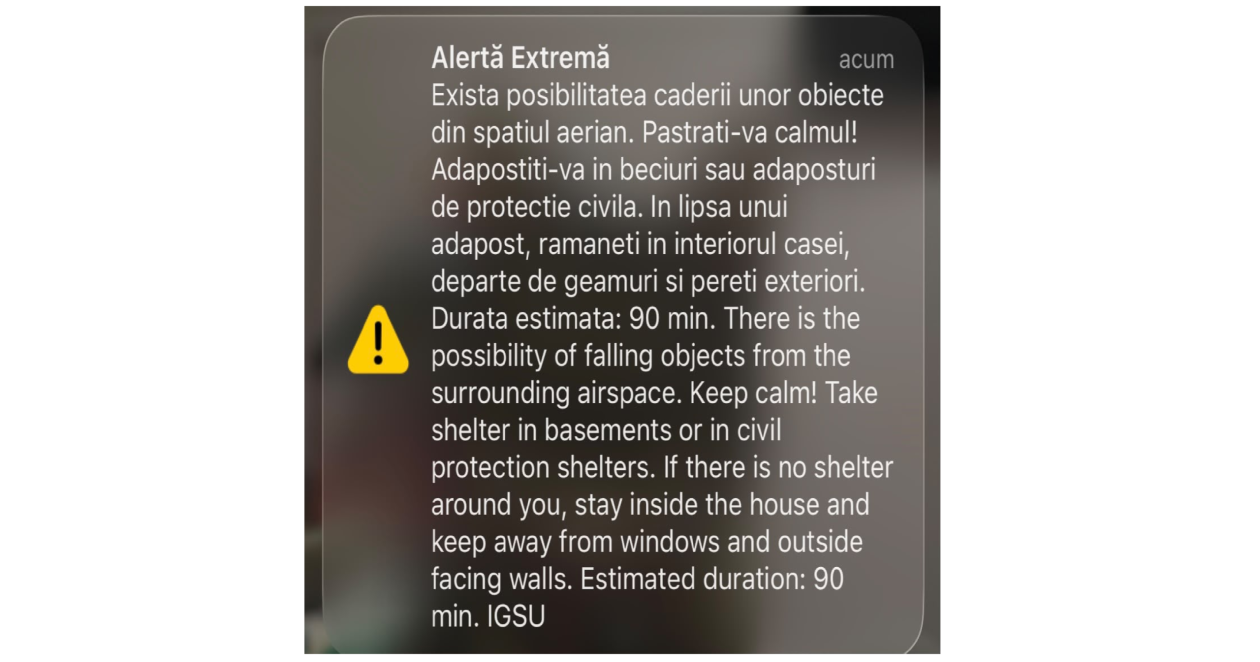 Un nou RO-Alert a fost emis în zona de nord-est a județului Tulcea!