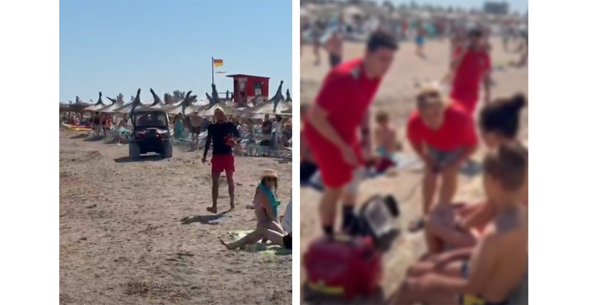 VIDEO Alertă MAXIMĂ pe plaja din Eforie Nord: Mamă și fiu, trași de curenți în larg, salvați în ultimul moment