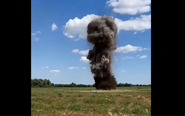 VIDEO Drona găsită la Plauru a fost distrusă prin detonare controlată