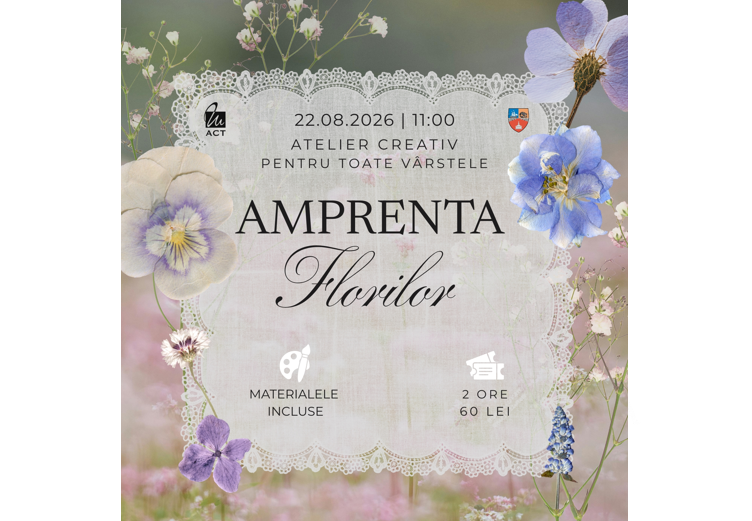 Atelier creativ pentru toate vârstele, la Muzeul de Artă Constanța - Amprenta florilor, pe 22 august