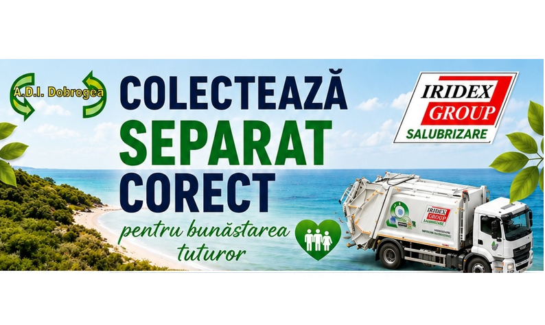 Primăria Cuza Vodă, anunț important pentru locuitori privind colectarea deșeurilor din 1 septembrie. Operatorul Iridex Group Salubrizare va asigura serviciul