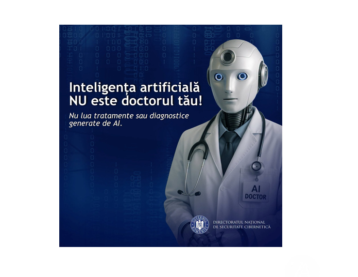 DNSC avertizează: Nu vă bazați exclusiv pe inteligența artificială pentru decizii medicale!