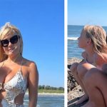 FOTO Apariție SPECTACULOASĂ a Elenei Udrea în costum de baie, alături de Adrian Alexandrov și fiica lor, Eva