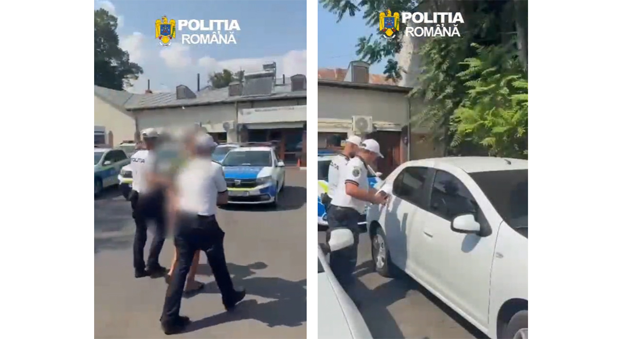 VIDEO A dat peste cap etilotestul: Șofer beat CRIȚĂ și fără permis, tras pe dreapta de polițiști