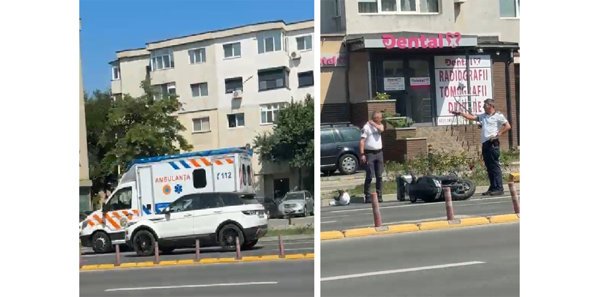 Motociclist implicat într-un accident rutier pe bulevardul Dacia din Constanța
