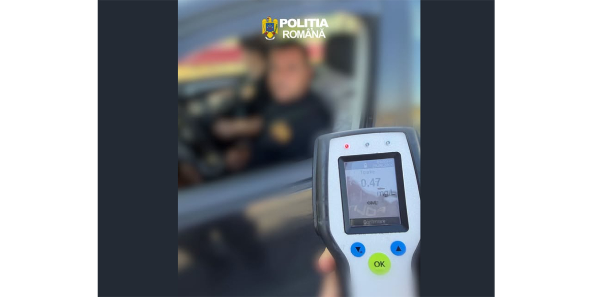 După o noapte stropită cu vin, un șofer a călcat accelerația pe DJ226, la Năvodari. Le-a spus polițiștilor că întârzie la muncă