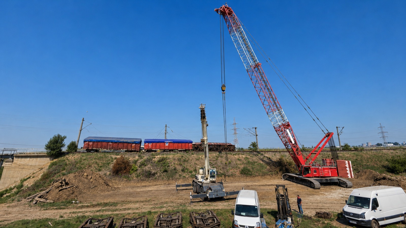 Trenurile deraiate lângă CF Palas