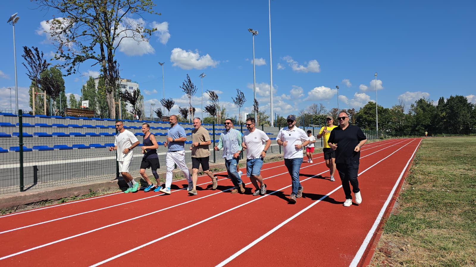 Inaugurarea pistei de atletism de la Palatul Copiilor