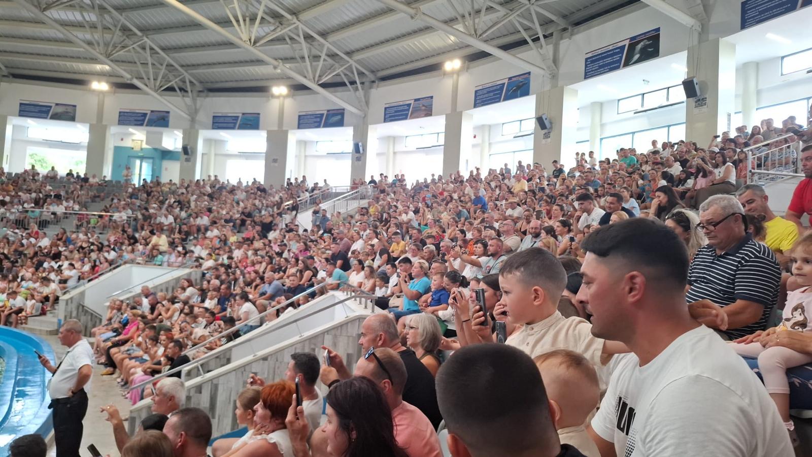 FOTO RECORD de spectatori la Delfinariu, într-o singură zi: Programul reprezentațiilor cu delfini