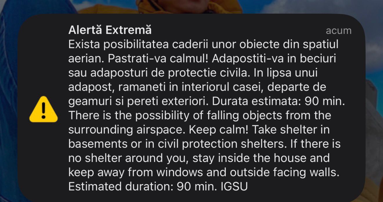 Alertă EXTREMĂ la Tulcea: Adăpostiți-vă în beciuri sau adăposturi de protecție civilă