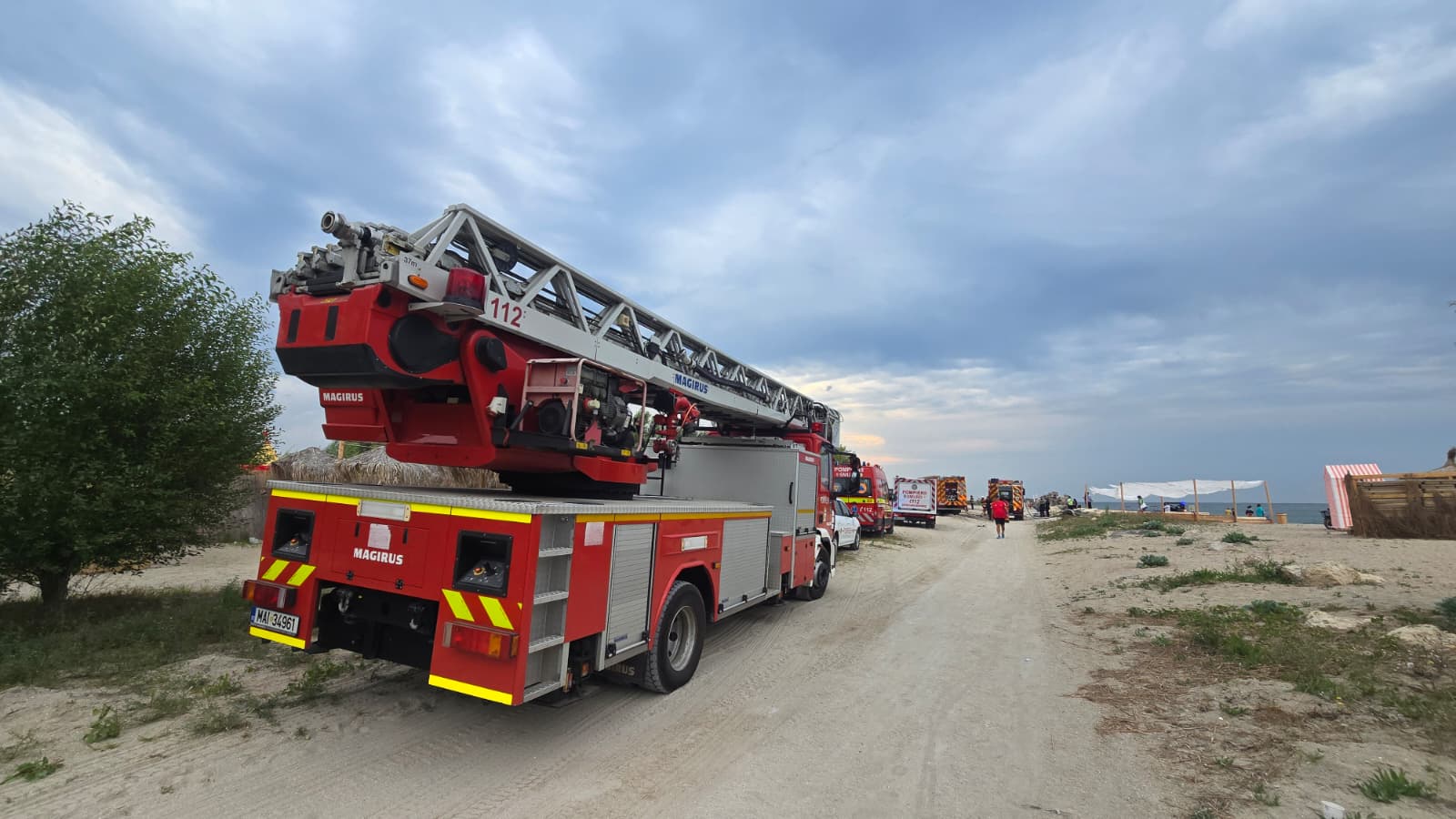 Incendiu plajă zoom Constanța, sursa foto Ziarul Amprenta