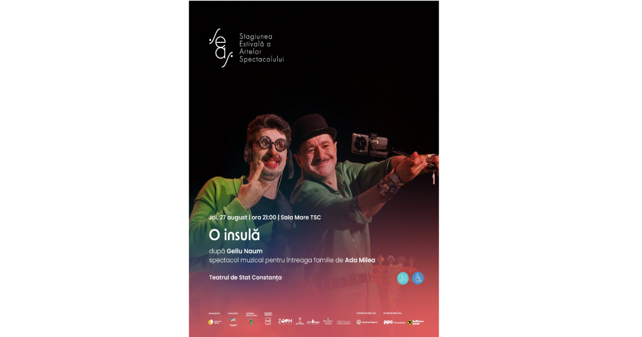 Reprezentația numită O insulă, de Ada Milea, se mută astăzi de la Teatrul de Vară Soveja la Sala Mare a Teatrului de Stat Constanța