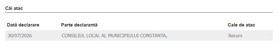Taxa auto de 200 de lei recurs Consiliul Local Constanța