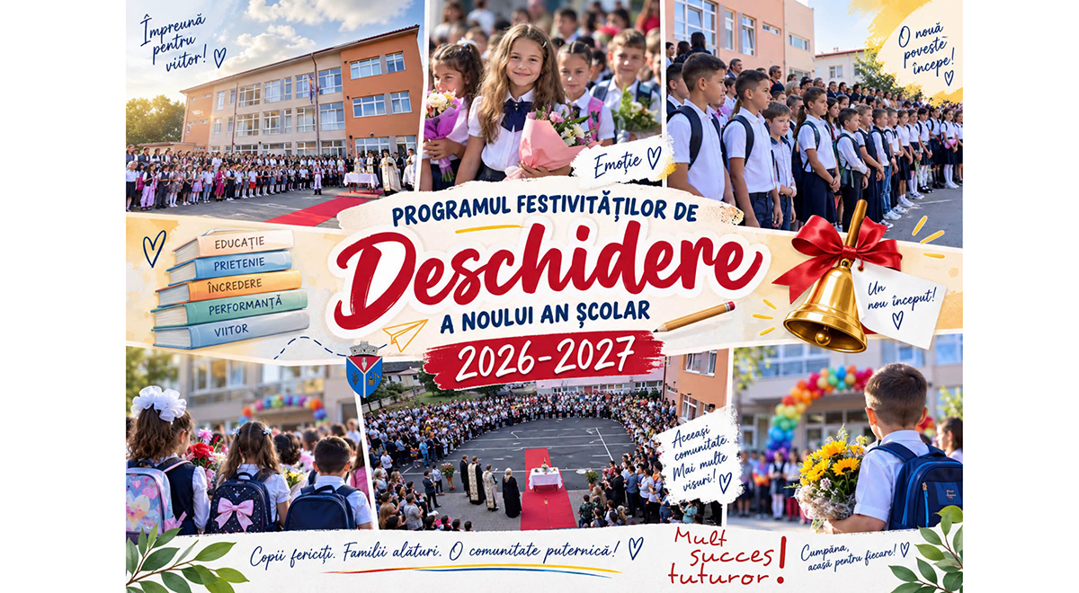 Primăria Cumpăna anunță care este programul festivităților de deschidere a anului școlar 2026-2027