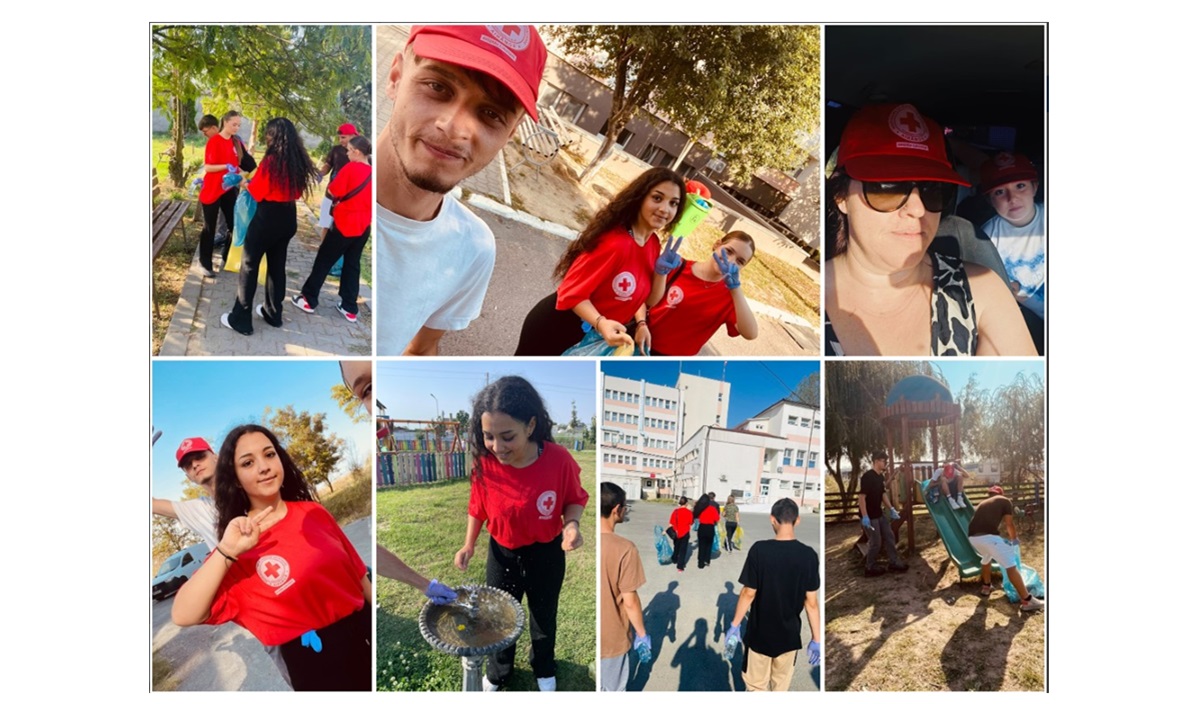 Voluntarii de la Crucea Roșie - Subfiliala Hârșova, implicați în acțiunea civică intitulată Ziua Curățeniei Naționale, de la Hârșova: Totul este posibil când se vrea, spun ei