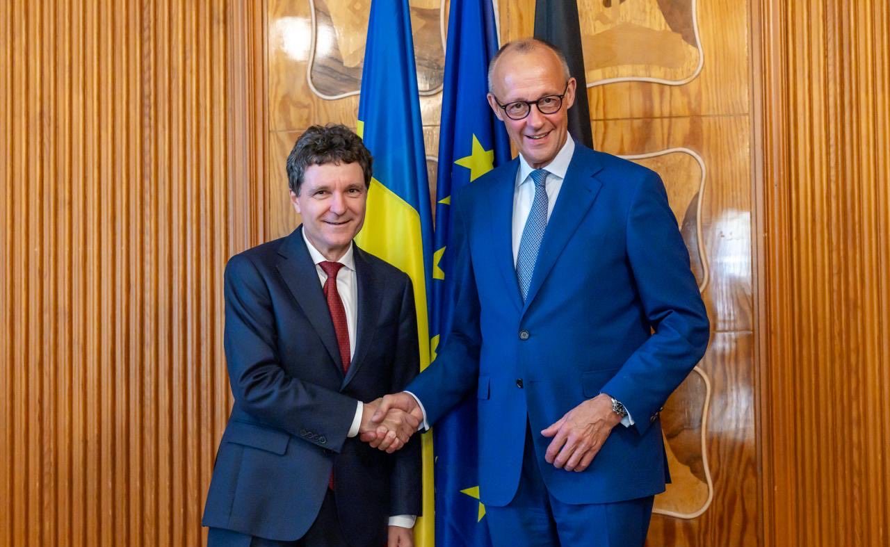 Nicușor Dan s-a întâlnit cu cancelarul Friedrich Merz. Viitoarea repartizare a fondurilor UE, printre subiectele discutate