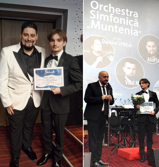 Rădulescu Andrei a obținut Premiul al III-lea la cea de-a V-a ediție a Festivalului–concurs național de muzică clasică „Belcanto”