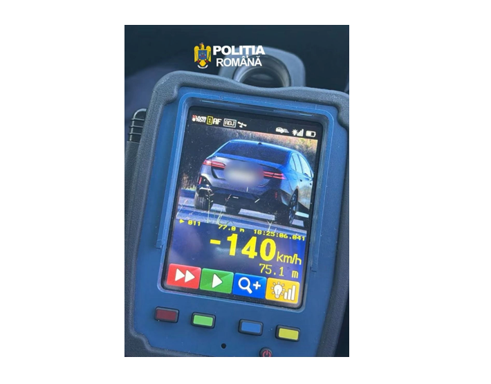 Cu 140 km/h prin Năvodari, deși limita era 70! Șoferul de 45 de ani, client fidel al polițiștilor