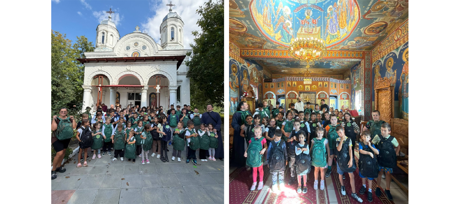 FOTO Preoții Parohiei Sfântul Vasile: 500 de ghiozdane complet echipate au ajuns la copiii din Conacu, Ciocârlia de Sus, Siminoc, Valea Dacilor, Medgidia, Izvoru Mare, Ivrinezu Mic, Ivrinezu Mare, Castelu, Ștefan cel Mare și Nisipari