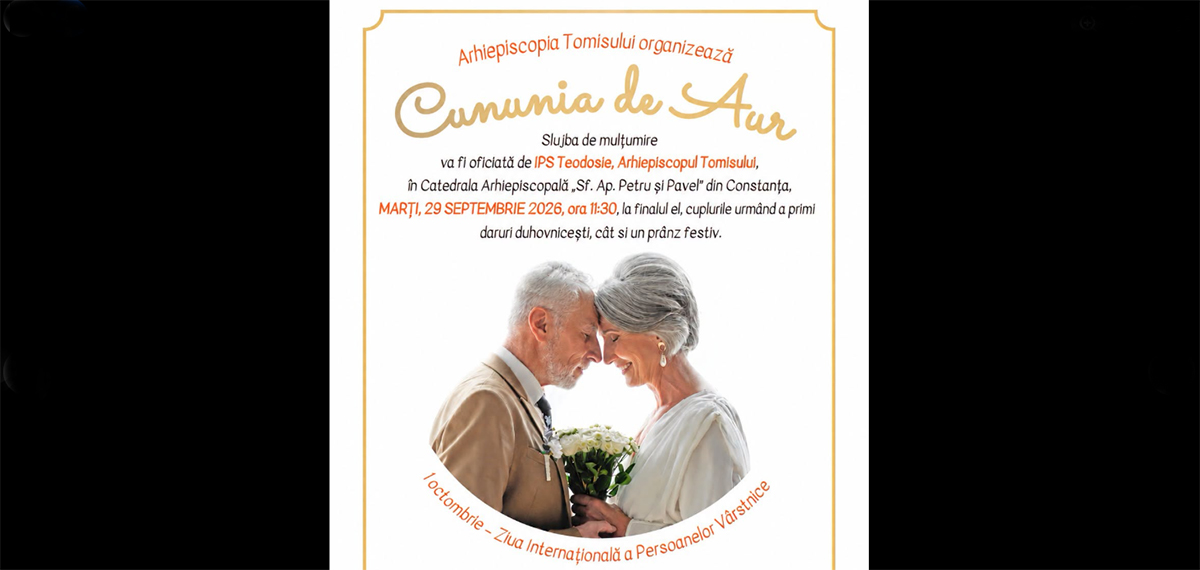 Slujbă SPECIALĂ oficiată de IPS Teodosie pentru cuplurile care sărbătoresc Cununia de Aur: Când are loc evenimentul