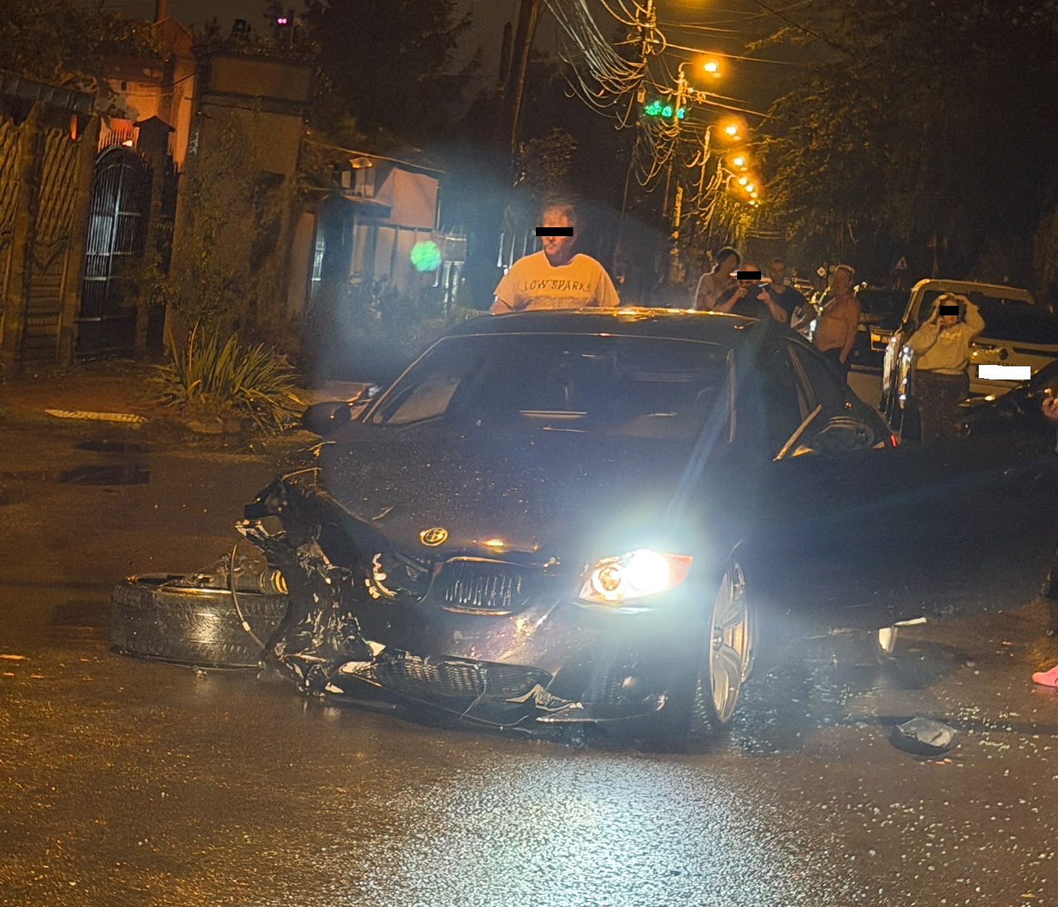 BMW făcut praf într-un accident pe Șoseaua din Vii din Constanța