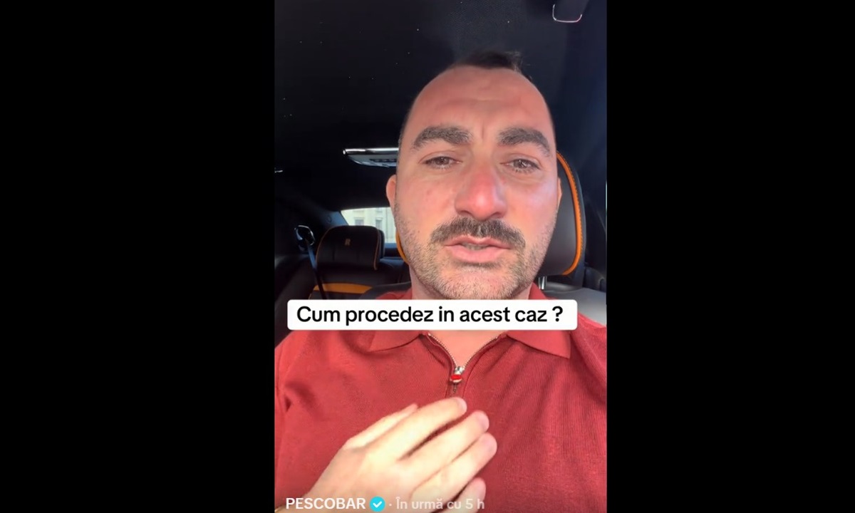 VIDEO Celebrul Pescobar a rămas fără permis, pe motiv că ar fi condus agresiv: Frustrare la kilogram, spune el