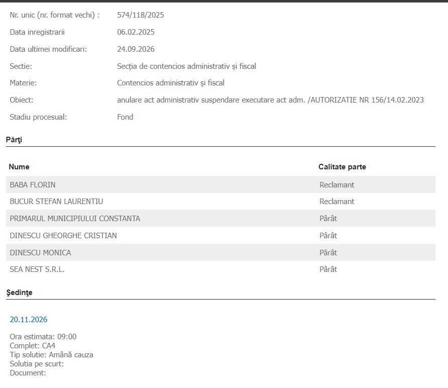 proces imobil cartierul Compozitorilor
