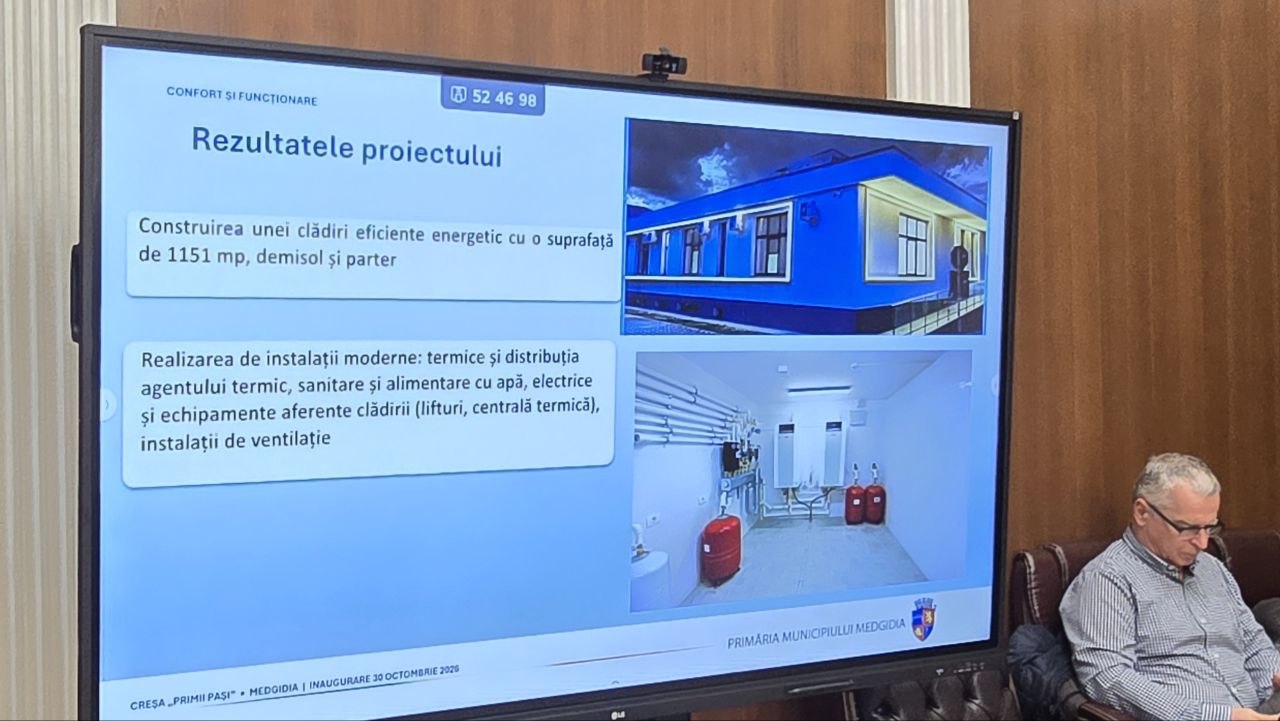 Primăria Medgidia conferrință creșă Valentin Vrabie Claudia Portase