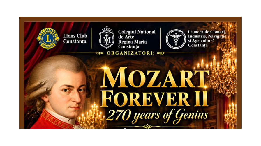 Constanța: Colegiul Național de Arte Regina Maria găzduiește concertul Mozart Forever II – 270 Years of Genius