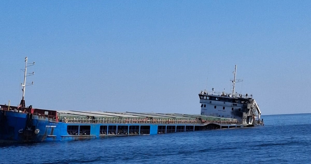 navă lovită de drone Marea Neagră